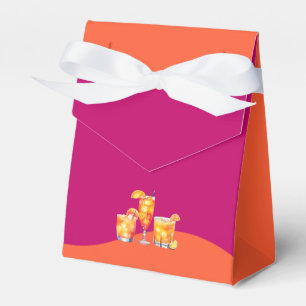 Pink & Orange Sunset Retro Bachelorette Favor Box