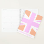 Pink & Orange UK Flag / Union Jack | Personalised Planner<br><div class="desc">NewParkLane - Personalised Planner, featuring the British Flag - the Union Jack - in pink and orange. Easy to customize in Zazzle with your own text for a personalized design. All text style, colours, sizes can be modified to fit your needs. Check out this collection for matching items. Do you...</div>
