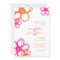 Pink & Orange Wild Flowers 5x7 Wedding Invitation
