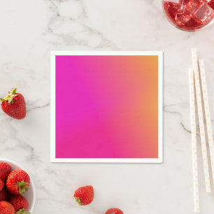 Pink Orange Yellow Ombre Napkin