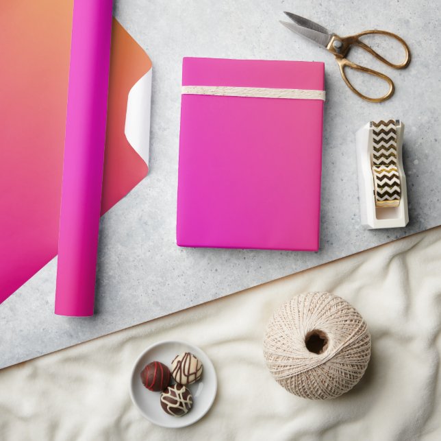 Pink Orange Yellow Ombre Wrapping Paper (Crafts)