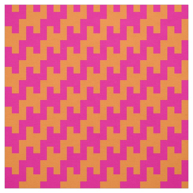 Pink-Orange ZigZag Fabric (Swatch)