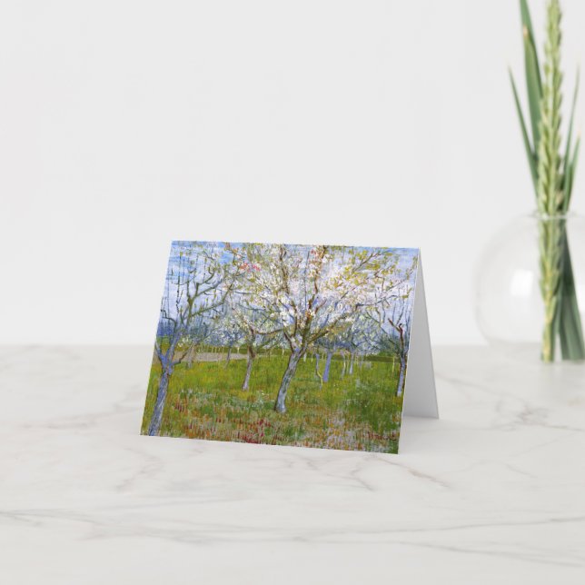 Pink Orchard (F555) Van Gogh Fine Art Card (Front)