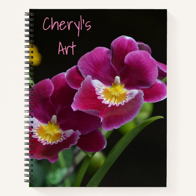 Pink Orchid Art Notebook (Front)
