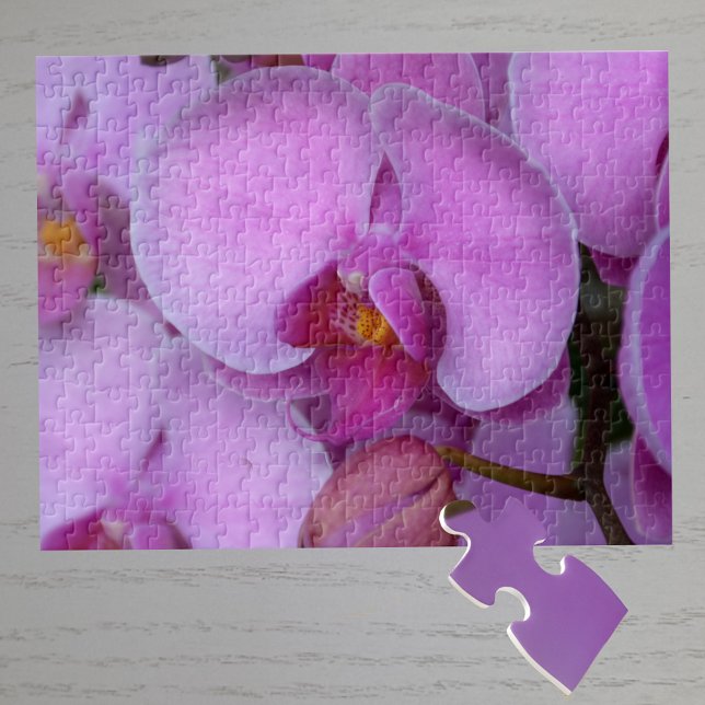 Pink Orchid Blossoms Botanical Photographic Jigsaw Puzzle (Creator Uploaded)