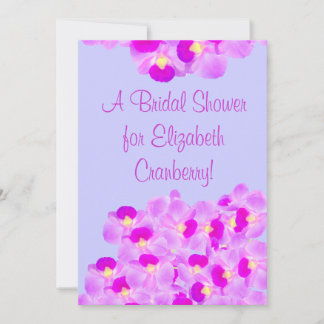 Pink Orchid Bouquet Bridal Shower Invitation