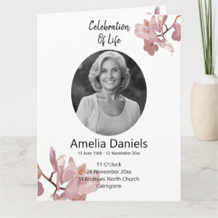 Pink Orchid Celebration of life Program