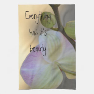 Pink Orchid Expression Kitchen Towel