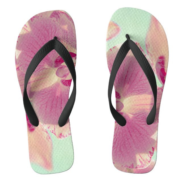 Pink Orchid Flip Flops (Footbed)