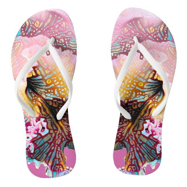 Pink Orchid Flip Flops (Footbed)