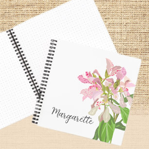 Pink Orchid Floral Design – Elegant Botanical Art Notebook