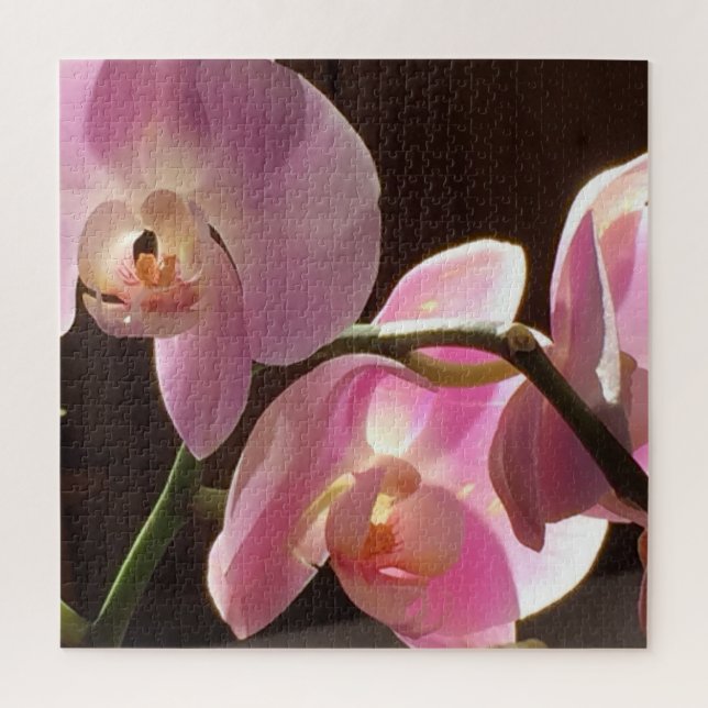 Pink Orchid Floral Jigsaw Puzzle (Vertical)