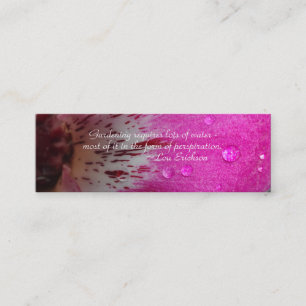 Pink Orchid Garden Sayings Bookmarks Mini Business Card