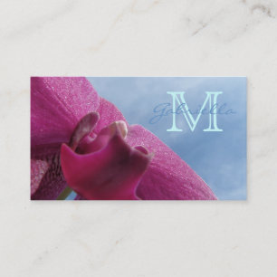 Pink Orchid : Monogram Business Cards