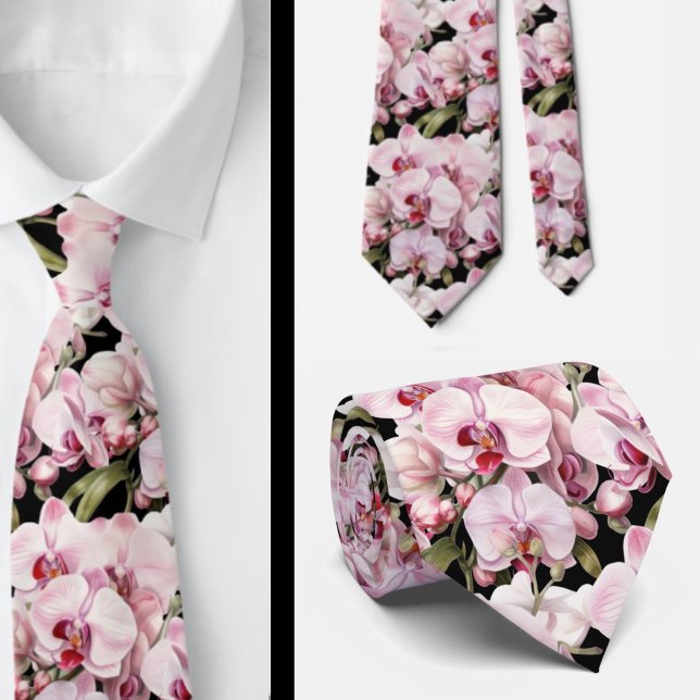 Pink Orchid Neck Tie (Creator Uploaded)