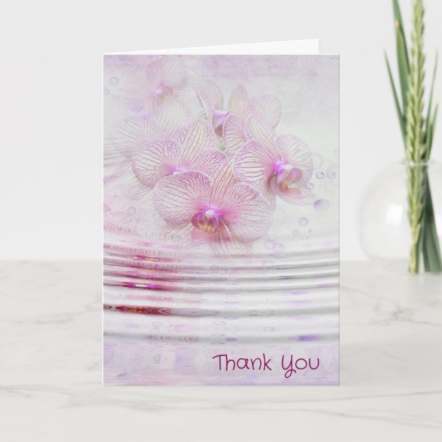 Pink Orchid Ripples Thank You (Front)