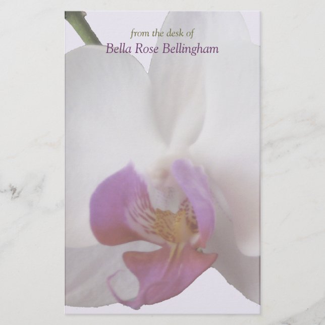 Pink Orchid Stationery (Front)