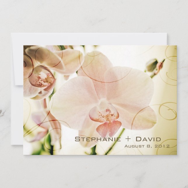 Pink Orchid • Wedding Invitation (Front)