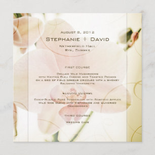 Pink Orchid • Wedding Menu