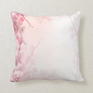 Pink Orchid Wedding Throw Pillow
