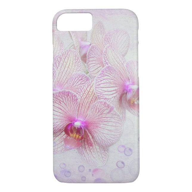 pink orchids and bubbles Case-Mate iPhone case (Back)
