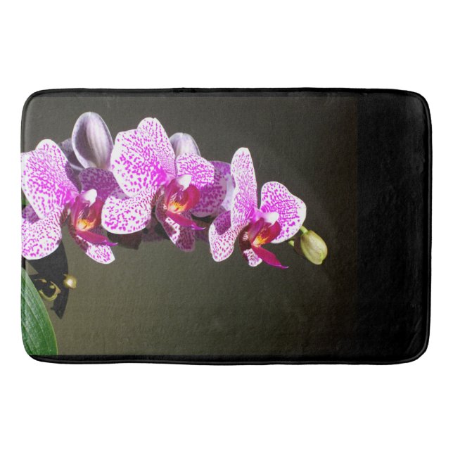 Pink Orchids Bath Mat (Front)