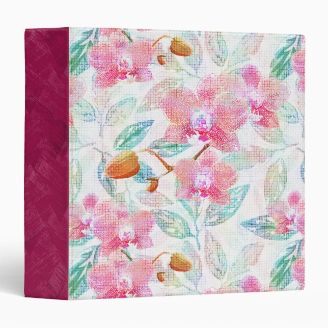 Pink orchids. binder (Front/Spine)