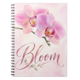 Pink Orchids Bloom Notebook