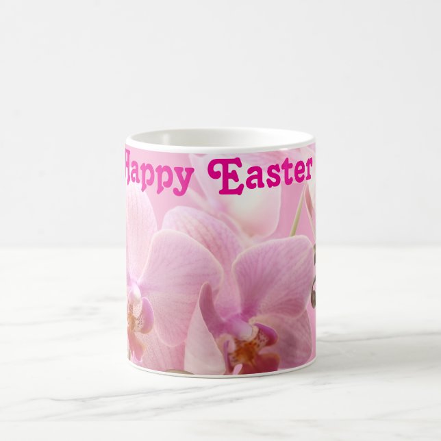 Pink Orchids “Happy Easter” Mug (Center)