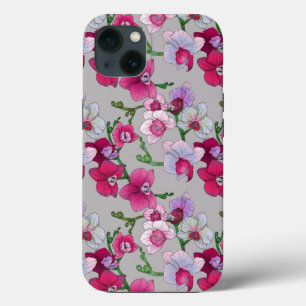 Pink Orchids In Bloom iPhone 13 Case