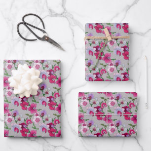 Pink Orchids In Bloom Wrapping Paper Sheet