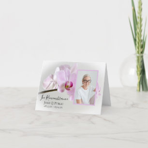 Pink Orchids on Stem Funeral Sympathy Thank You
