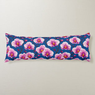 Pink Orchids pattern Body Pillow