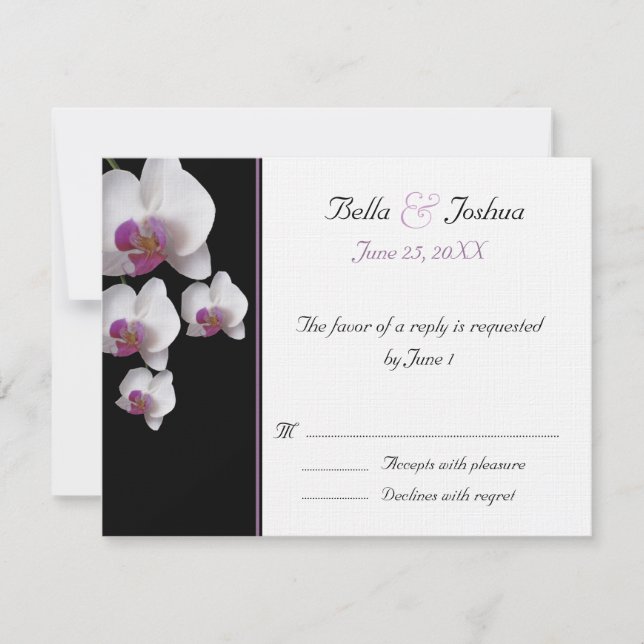 Pink Orchids RSVP (Front)