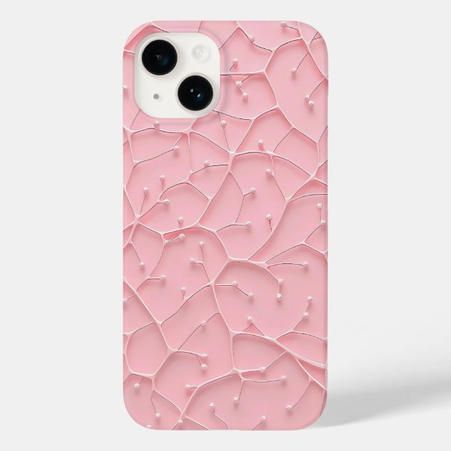 Pink Organic Texture iPhone Case Feminine Look (Back)