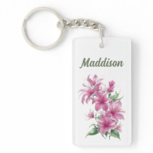 Pink Oriental Lily Flowers Personalized