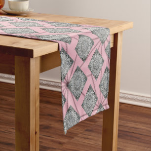 Pink Oriental ornament ramadan style Short Table Runner