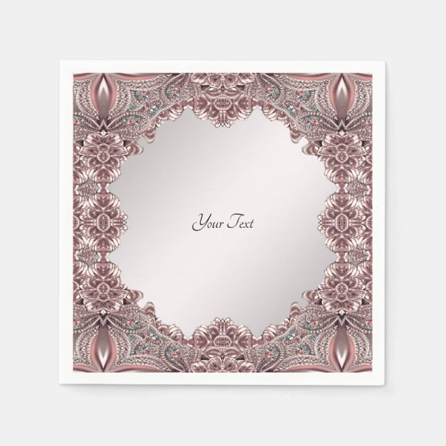 Pink Ornamental Napkins (Front)