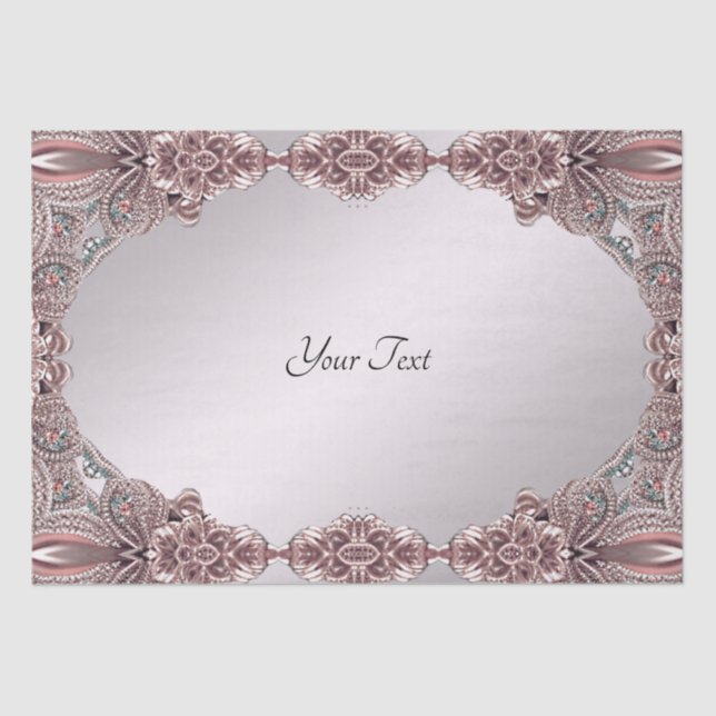 Pink Ornamental Tissue Paper (Front)