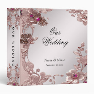 Pink Ornate Floral Album Binder
