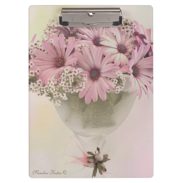 Pink Osteospernum Clipboard (Front)