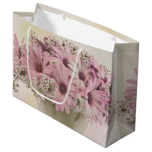Pink Osteospernum Large Gift Bag