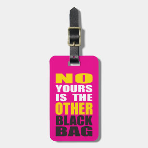 Pink Other Black Bag Luggage Tag