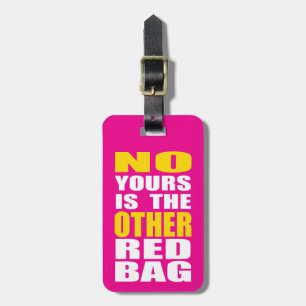 Pink Other Red Bag Luggage Tag