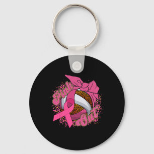 Pink Out Breast Cancer Leopard Volleybyll Byll Pin Keychain