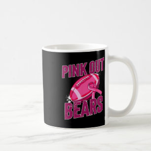 Pink Out Football Tackle Breast Cancer  Coffee Mug