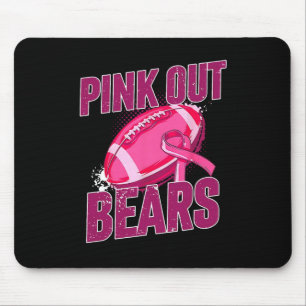 Pink Out Football Tackle Breast Cancer  Mouse Pad