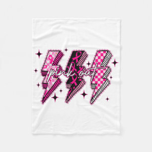 Pink Out Lace Lightning Halloween Breast Cancer Aw Fleece Blanket