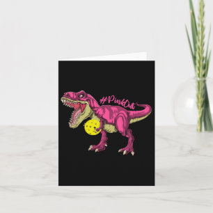 Pink Out T Rex And Picklebyll Byll Breast Cancer A Card