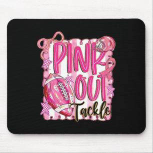 Pink Out Tackle Breast Cancer Awareness Ribbon Foo Mouse Pad